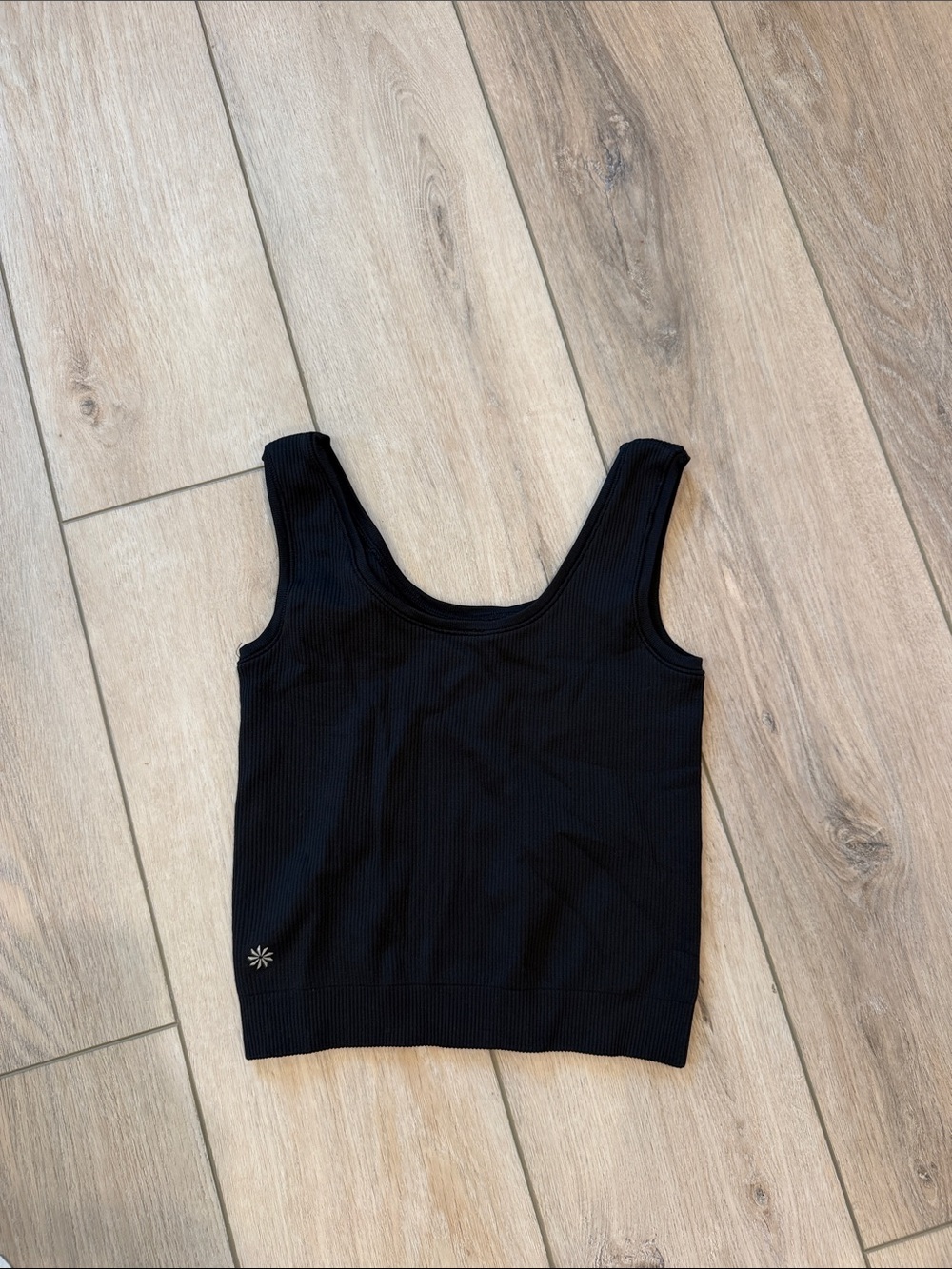 Athleta Black Ribbed Tank Top